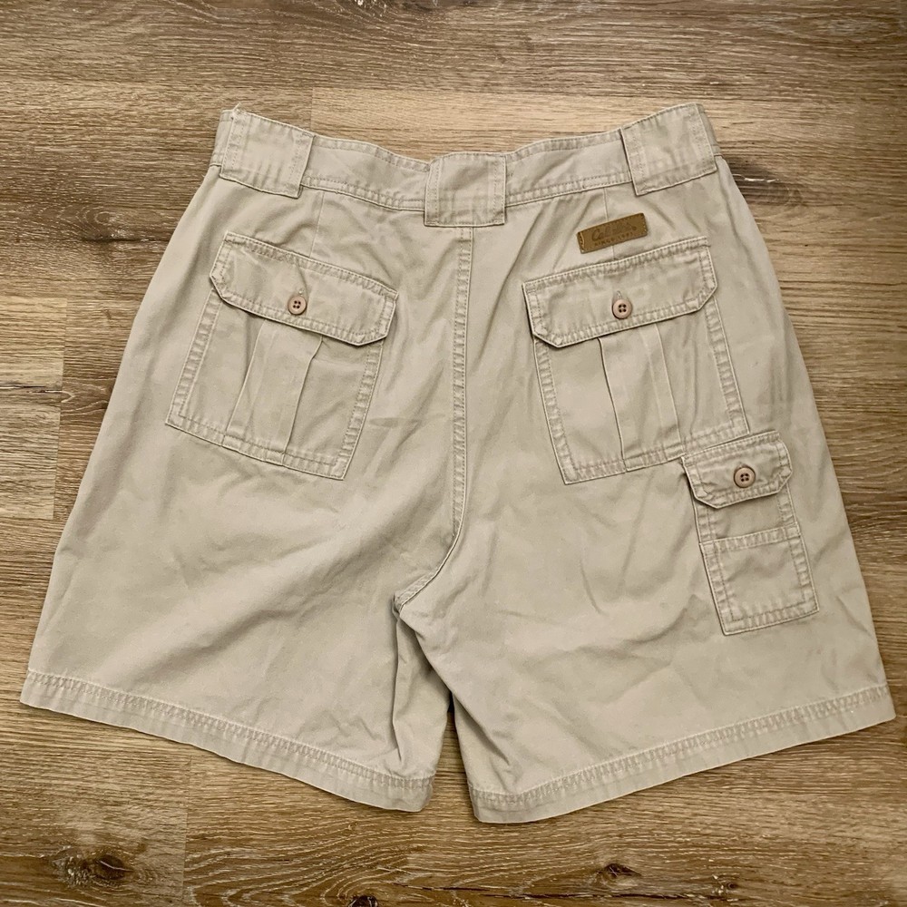 Cabela's Men's Casual Cargo Shorts British Tan, Khaki, Stretch Cotton