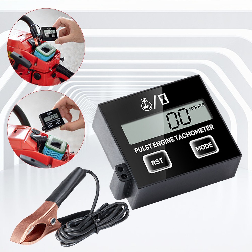 Tachometer Small Engine Digital Inductive RPM Tool Fit for Chainsaw、Boat、etc