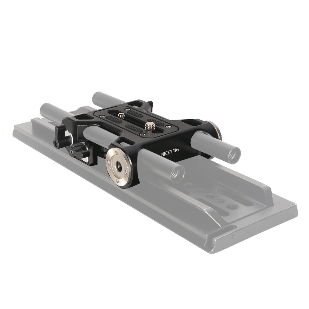 Rosette Mount 15mm Rod Rail Baseplate with Dovetail Clamp for ARRI Standard B...