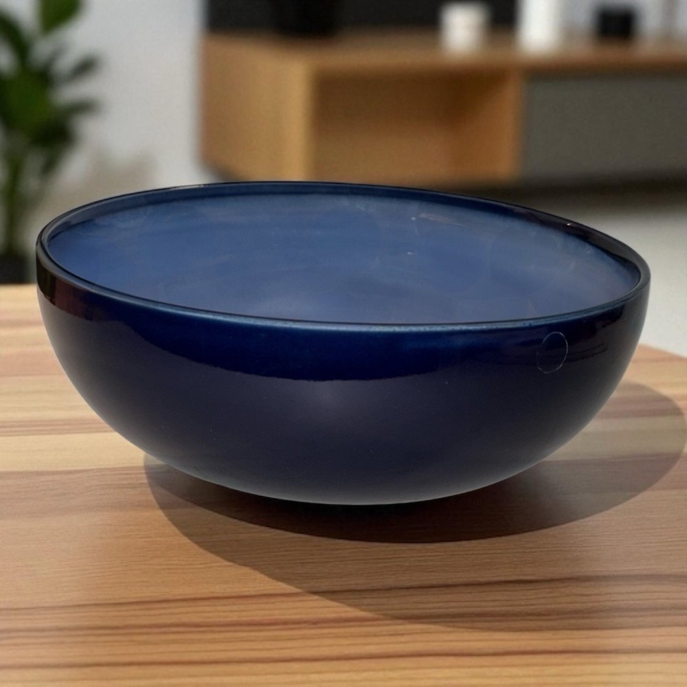 Sango Nova Blue 2 QT Stoneware 8.75” X 3 1/8” Serving Bowl #4934, Mint