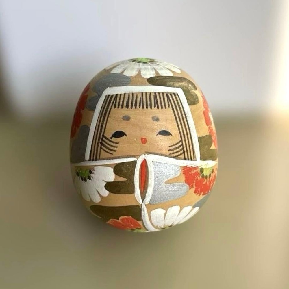 Aoki Reika Kokeshi Doll Showa Retro Ornament Used Vintage Decor