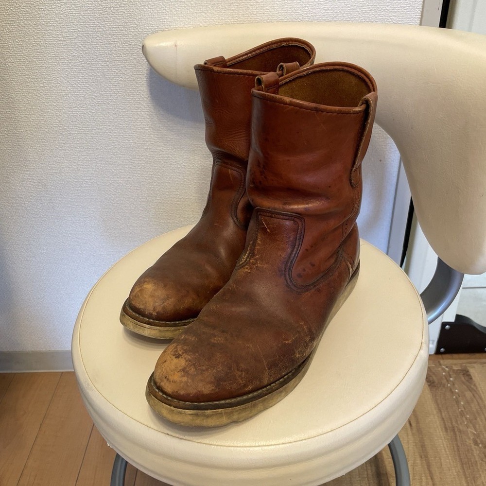 Vintage 80s 90s Redwing Pecos Boots Made in USA with Old Dog Tag