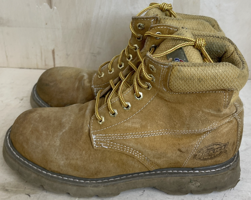 Men's Dickies Tan Lace-Up Boots Size 10.5M Stock 7052