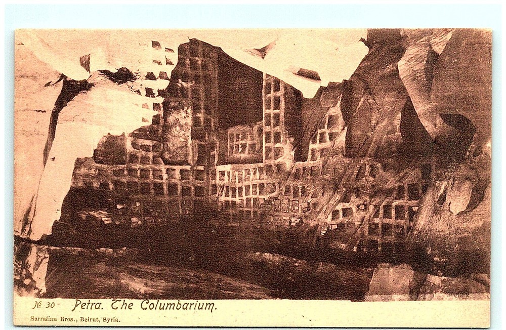 S03-6003, Petra. The Columbarium, Jerash, Syria, Antique Postcard