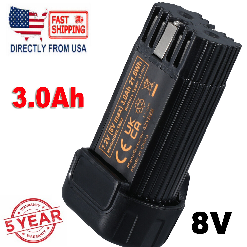 For DEWALT DCB080 8V MAX Battery Works Perfectly OEM 3000mAh DCB095 DCL023 Tools
