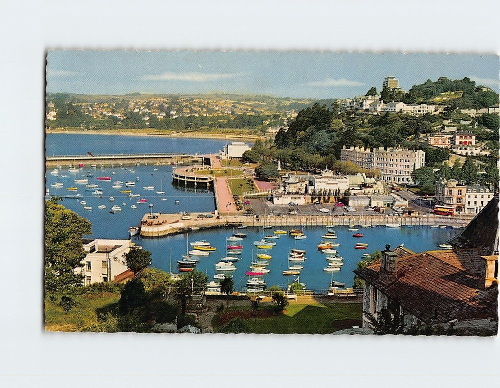 Postcard The Harbour from Vane Hill Torquay England