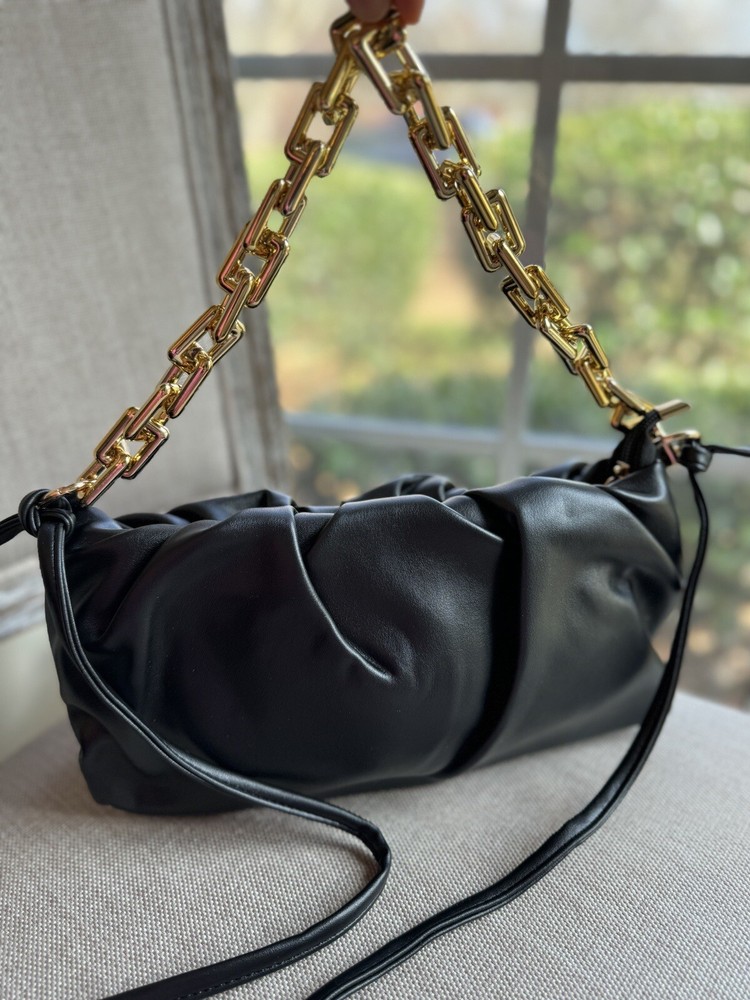 Pleated Tote Bag Soft Leather Women's  Handbag Shoulder Bags