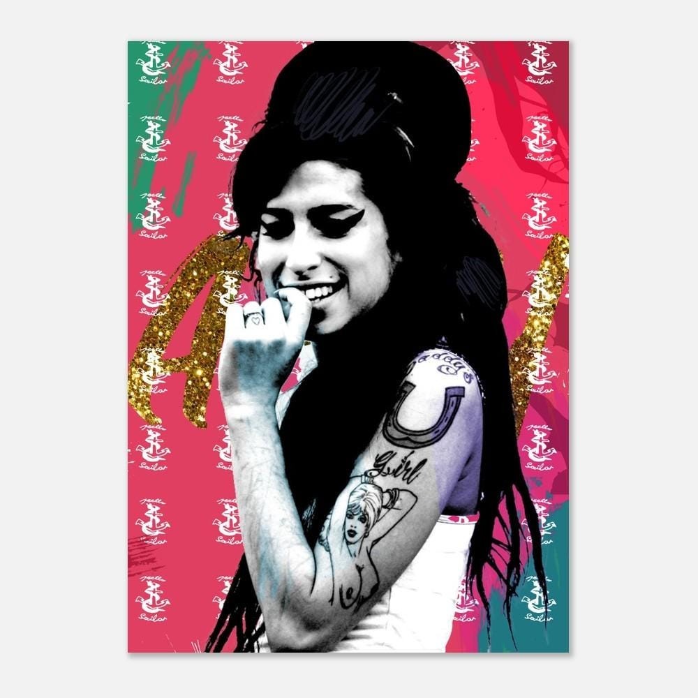 Amy Winehouse Pop Art Poster 24x36 Music Wall Decor Unframed