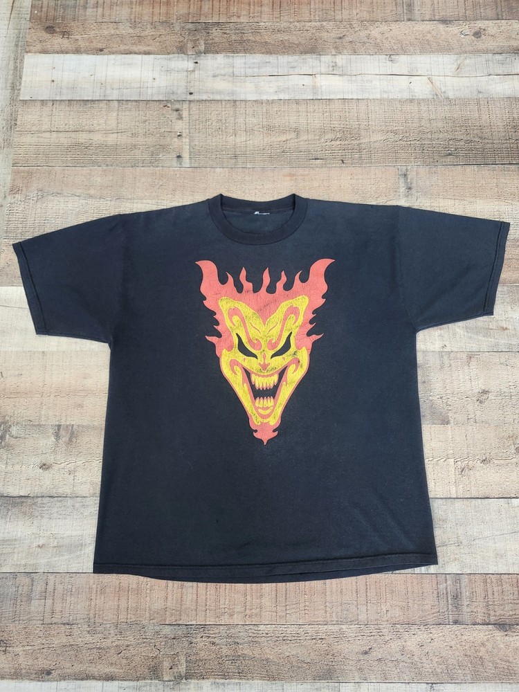 Vtg 90s Insane Clown Posse Band Shirt Jeckle Brothers Double Sided Sz 2XL
