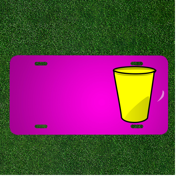 Custom Personalized Car License Plate With Add Names To Cup Plastic Paper