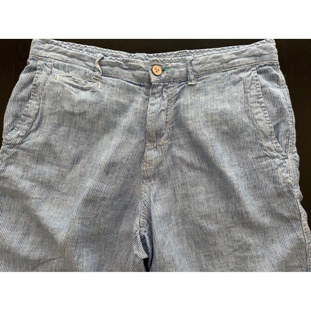 Tommy Bahama Shorts Mens 32 Blue Relax 100% Linen Coastal Stripes Resort Prep