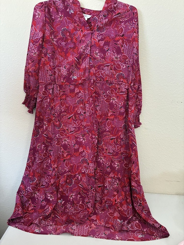 Time &Try Women’s Pink Design Dress Size Xl