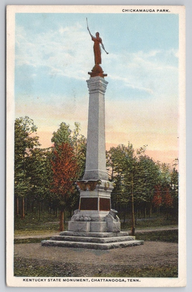 Kentucky State Monument Chickamauga Park Chattanooga TN Postcard Unposted