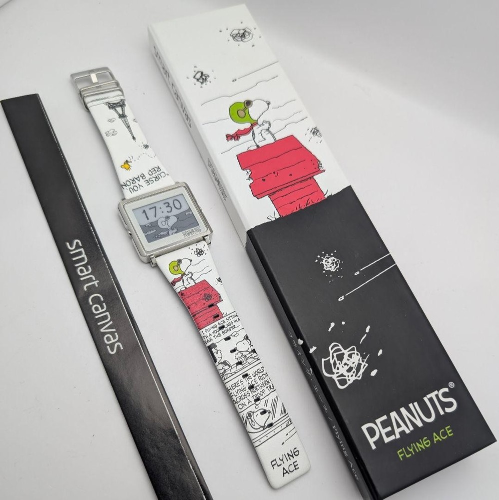Epson Smart Canvas Peanuts Flying Ace Snoopy Watch Working w/ Box 2025 Battery-image