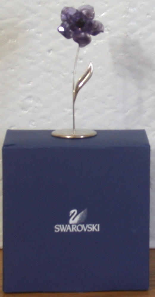 SWAROVSKI CRYSTAL PARADISE FLOWERS  DARANY TANZANITE 848450 RETIRED w Orig BOX