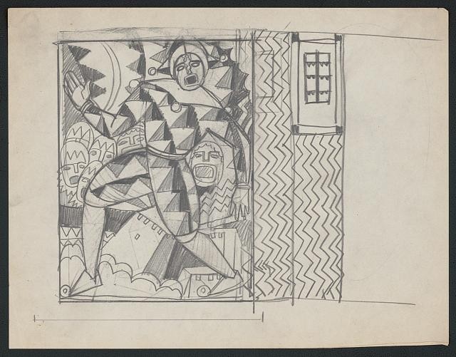 New York, Design sketches for Hotel Alamac, 71st and Broadway, NY. Sketch for
