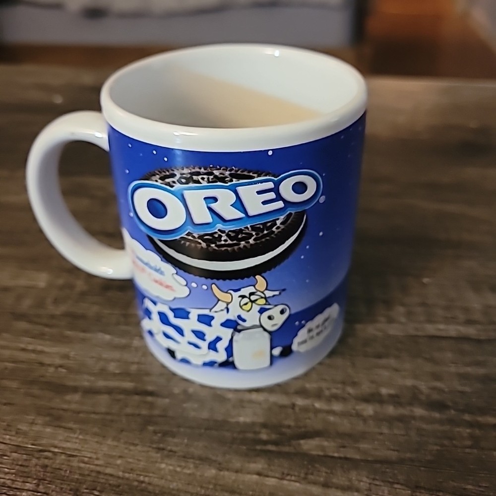Vintage Nabisco OREO MUG Be Glad You're Not a Cow Fun Facts Coffee Tea Milk Cup