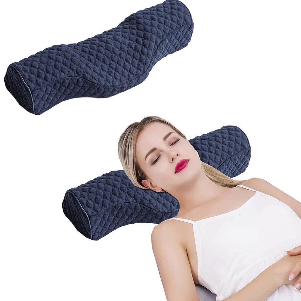 Cervical Neck Pillow for Sleeping, Memory Foam Neck Roll Pillow for Stiff Nec...