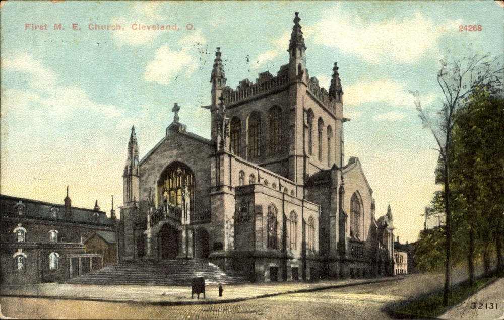 First M.E. Church Cleveland Ohio OH mailed 1910
