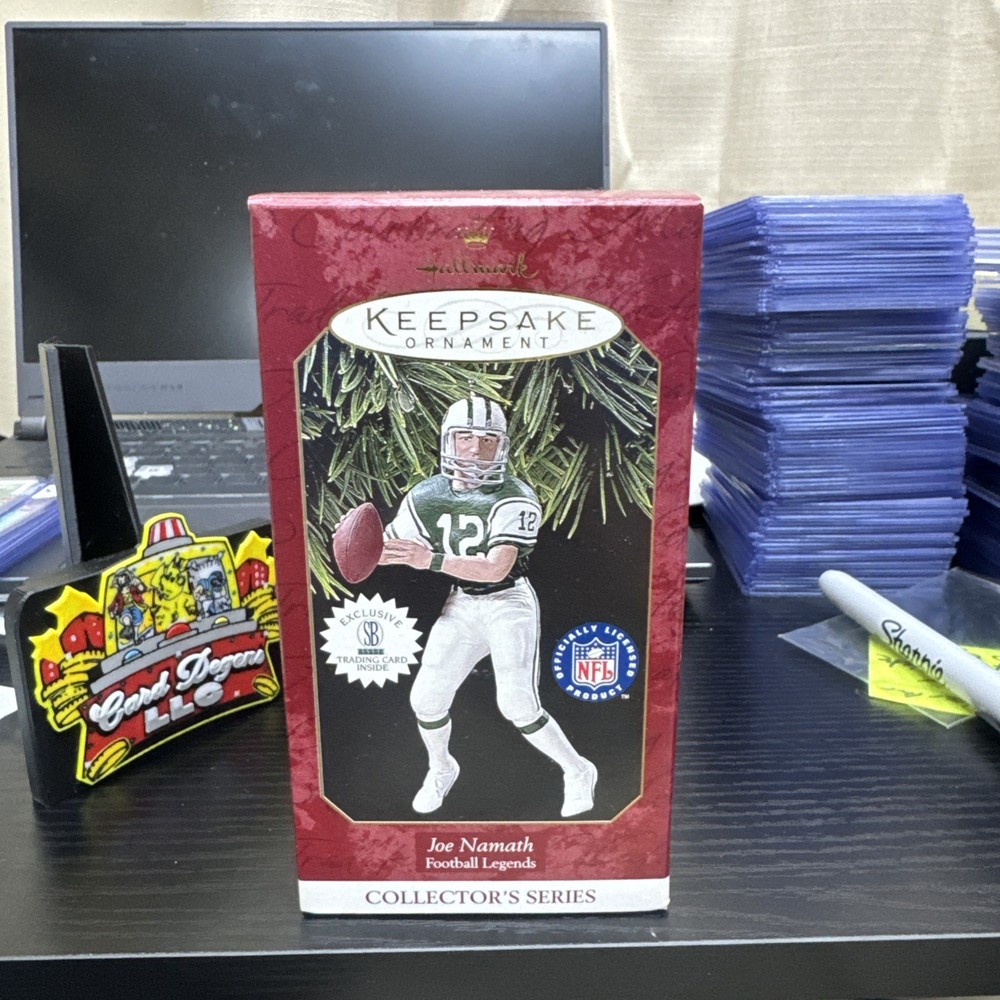 1997 Hallmark Joe Namath NFL Football Legends 3 Keepsake Ornament IOB QXI6182
