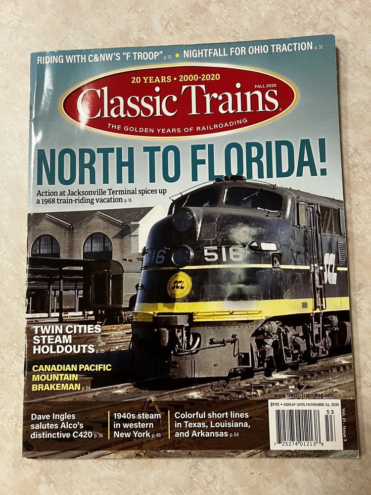 Railroad magazine Classic Trains Fall 2020 OH Traction North FL Canadian Pacific