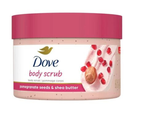 Dove Exfoliating Body Scrub Pomegranate Seeds & Shea Butter, 10.5 oz NEW