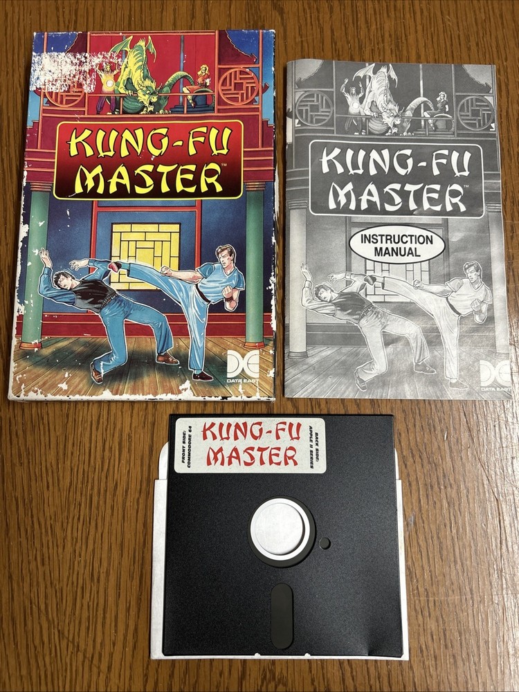 Kung Fu Master Commodore 64 or Apple II Complete in Box CIB Data East Video Game