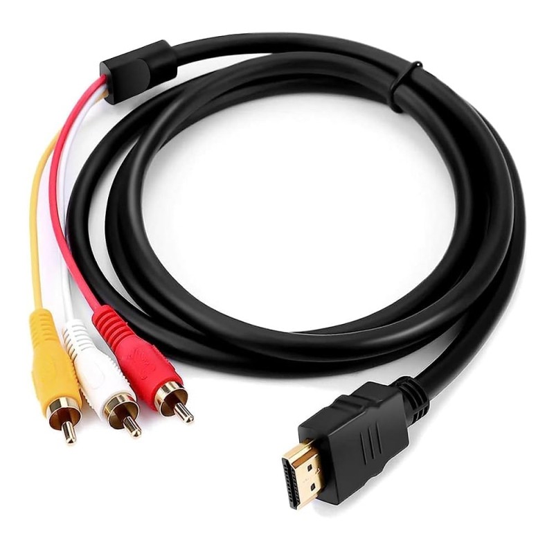 HDMI to RCA Adapter Cable 5FT 4K Video Converter