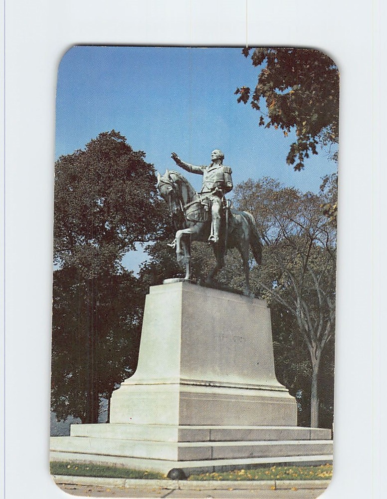Postcard General George Washington Statue New York USA North America