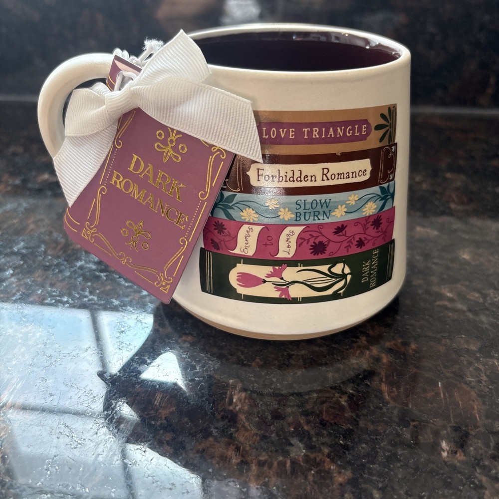 SUNDAY MORNING Book Lover Dark Romance Trope Mug NWT
