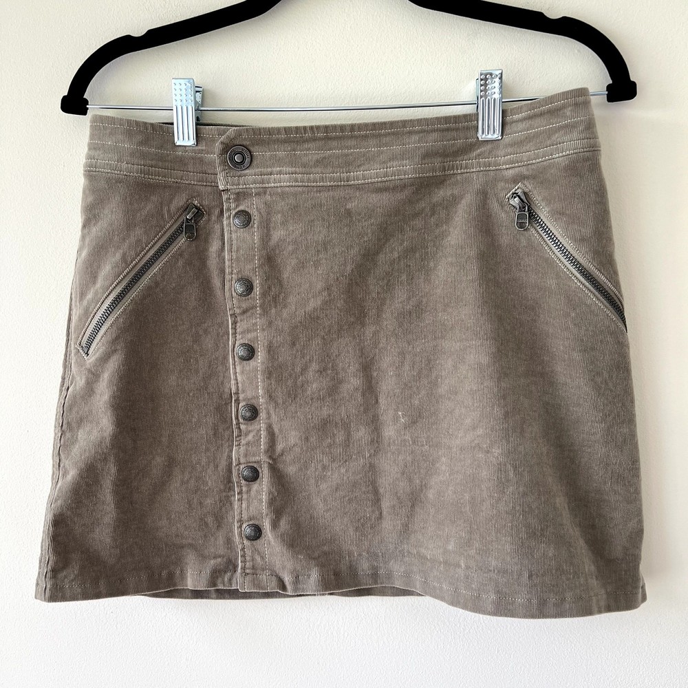 Kuhl Womens Streamline KuhlKurve Fit Corduroy Skirt Tan Size 6 Gorpcore Outdoors