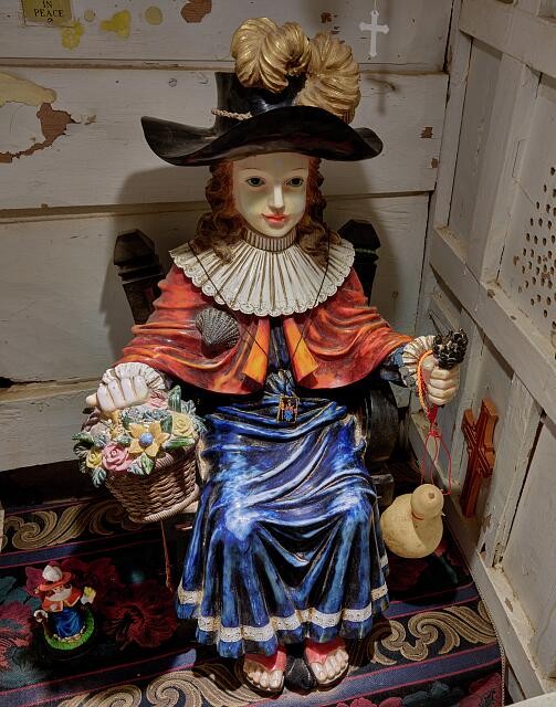 Figure of Santo Nino, the Christ Child, as a young boy, inside the El Santuario