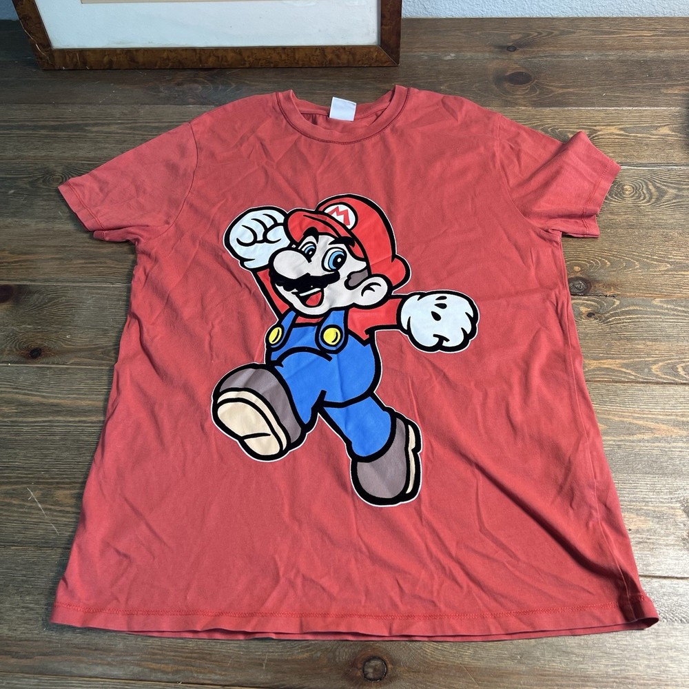 Zara Kids Graphic T-Shirt Red Youth Size 11-12 Súper Mario