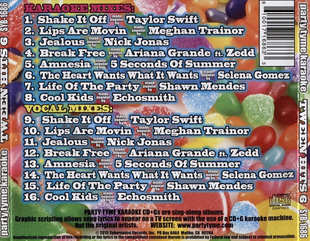 Party Tyme Karaoke - Party Tyme Karaoke: Tween Hits, Vol. 6 New Cd
