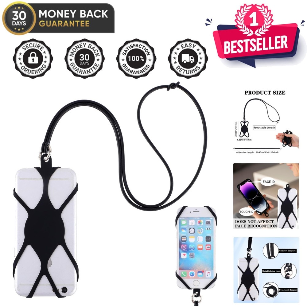 Universal Silicone Phone Lanyard - Adjustable Neck Strap for All Smartphones