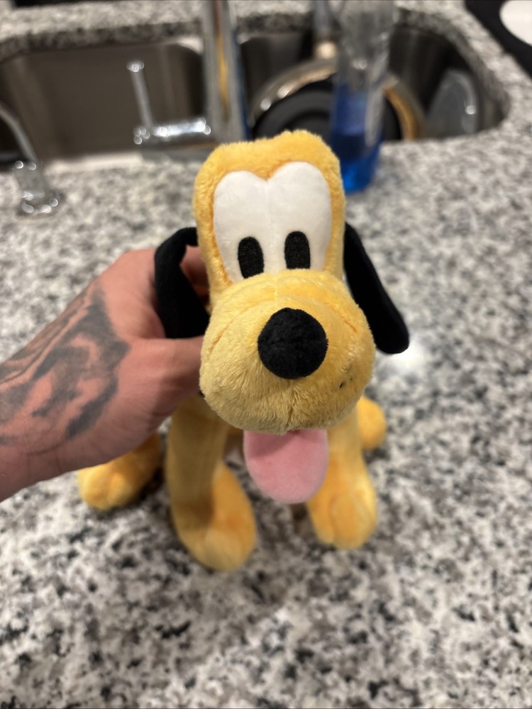 Disney Pluto Plush “If found please return to Mickey Mouse”on Dog Tag.