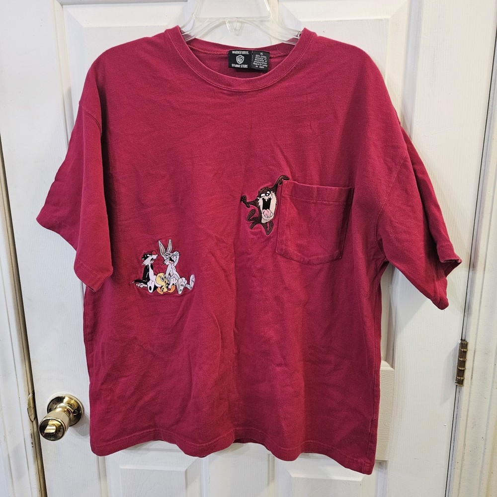 Warner Bros Vintage Looney Tunes Taz, Bugs, Tweety and Slyvester T Shirt Size XL