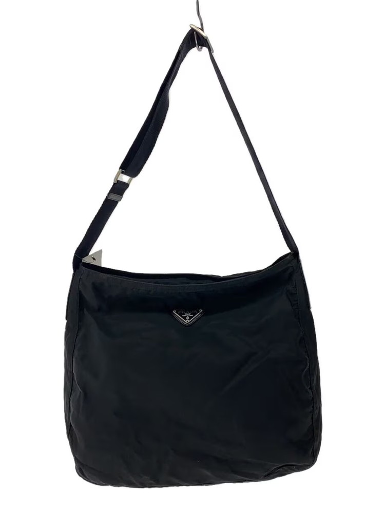 Prada Black Shoulder Bag B6676F with Storage Odor Japan Import