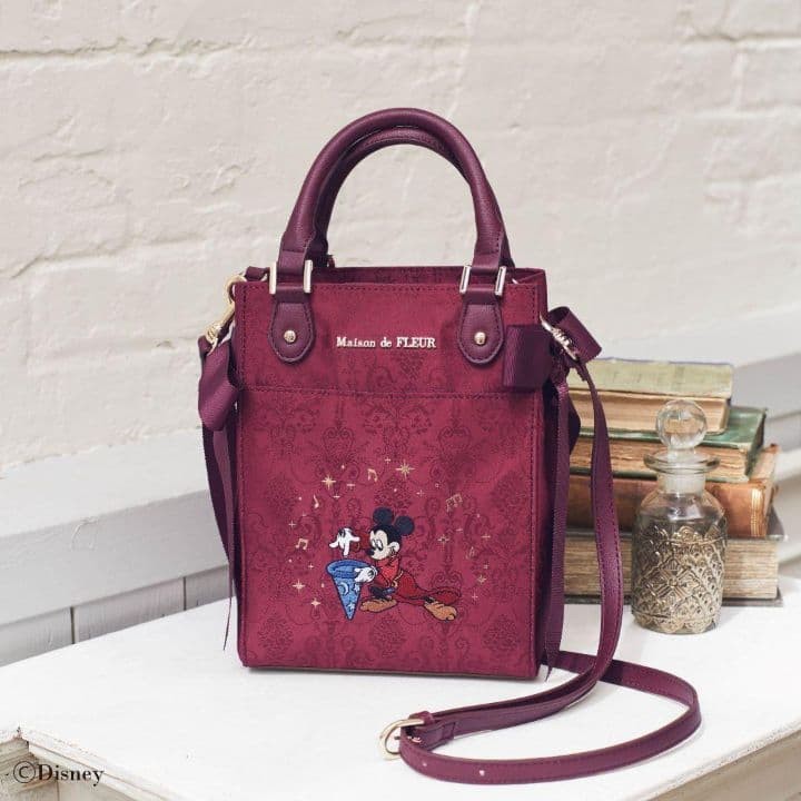 Maison de FLEUR Fantasia Sorcerer's Apprentice Mickey Shoulder Tote Bag New