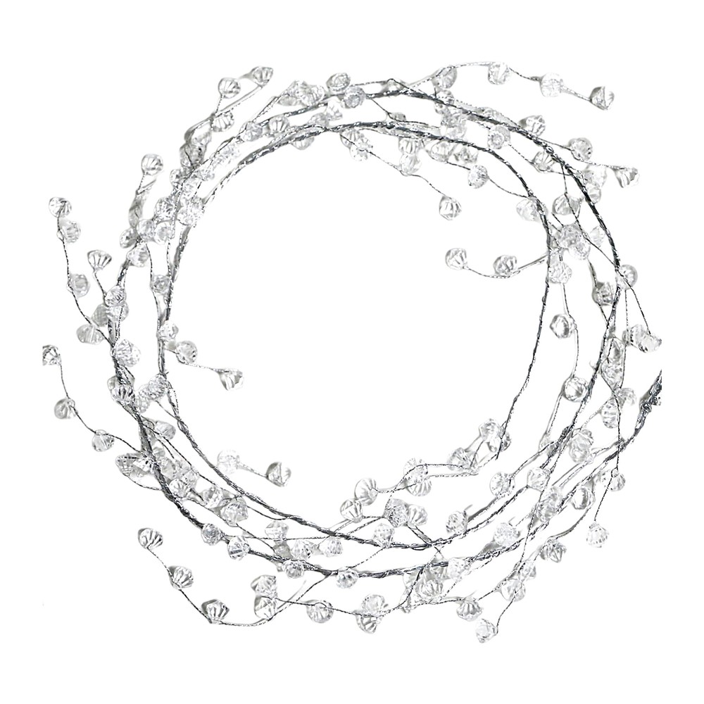 Crystal Diamond Garland Steel Wire Clear Acrylic Crystal Garlands Bead 3.6 Ft