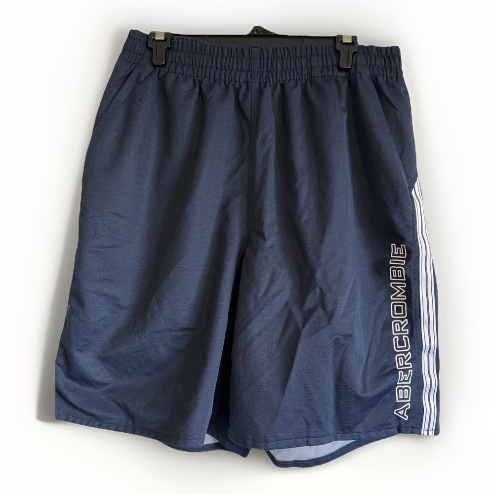 Vintage 90s Abercrombie & Fitch Men’s XL Gym Issue Navy Lined Basketball Shorts
