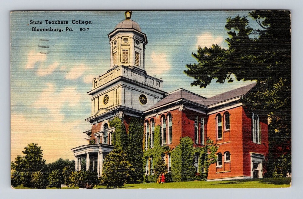 Bloomsburg PA- Pennsylvania, State Teachers College, Vintage c1951 Postcard