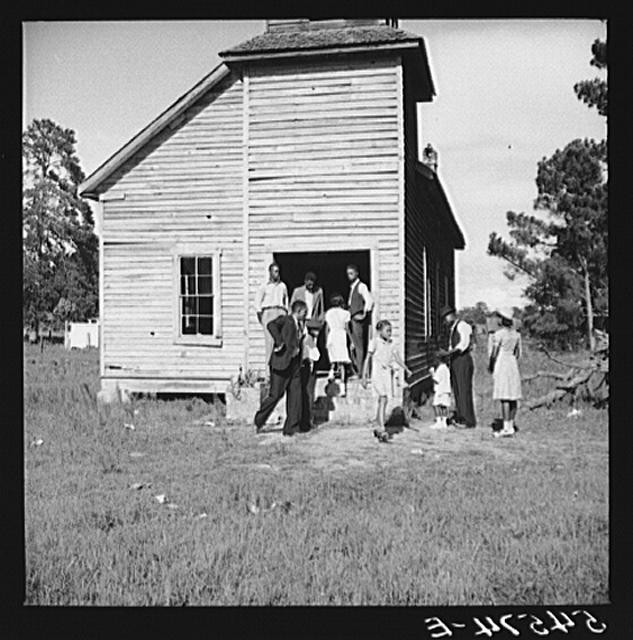 Photo:Natchitoches Louisiana 1940 FSA Marion Post Wolcott family at church