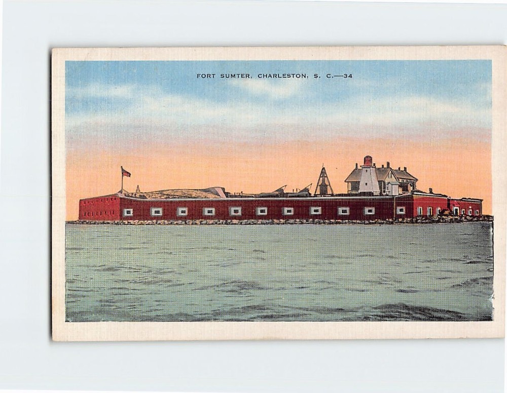 Postcard Fort Sumter Charleston South Carolina USA