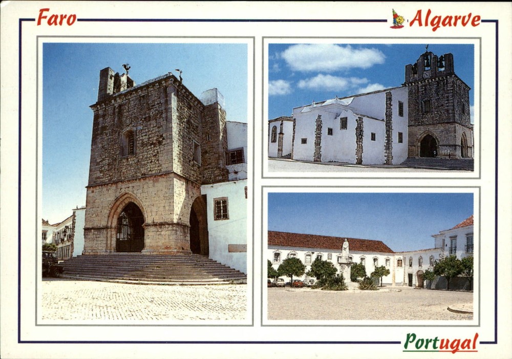 Churches Missions Faro Algarve Portugal ~ postcard sku153
