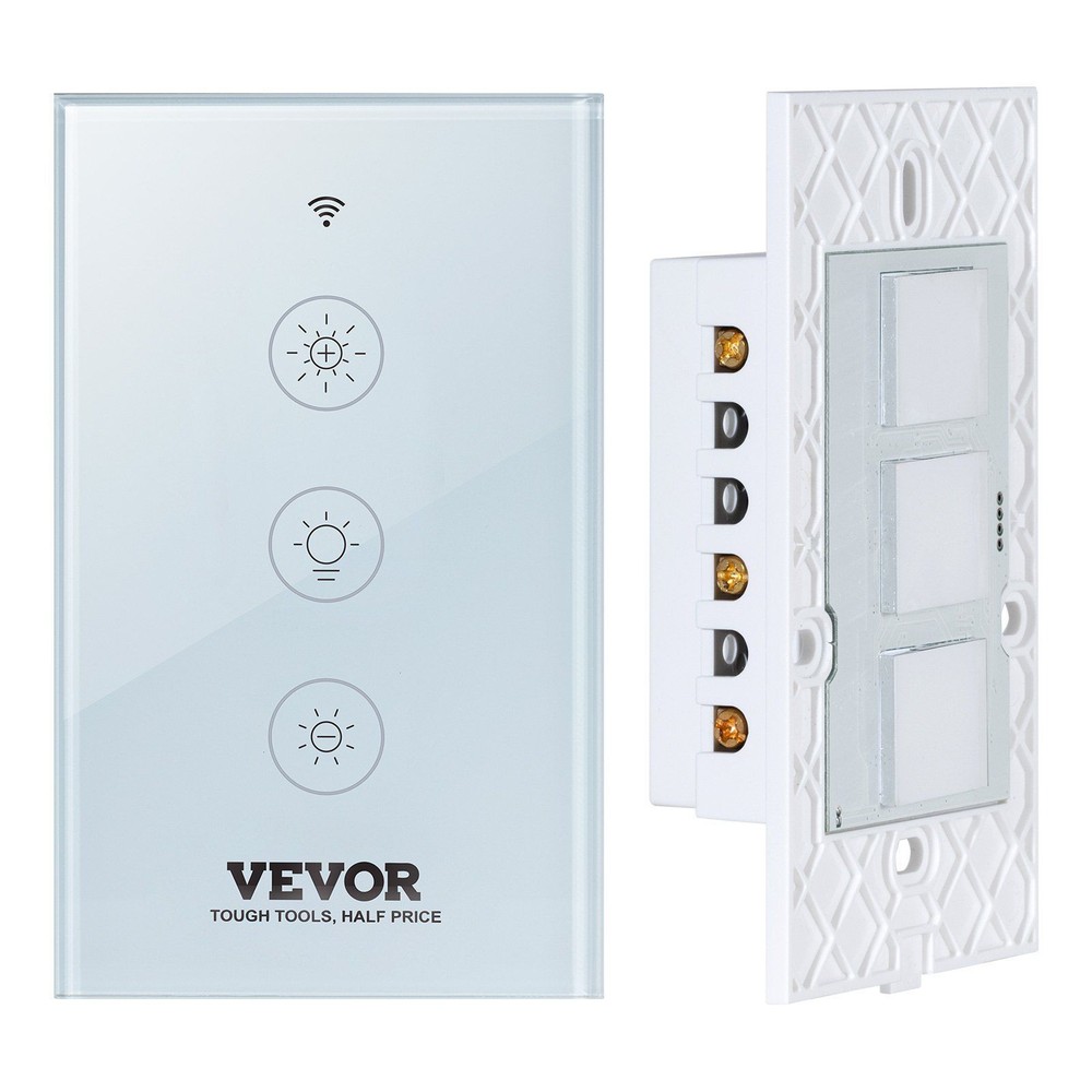 Smart WiFi Dimmer Switch 100-250V AC Touch Panel 2.4GHz Control