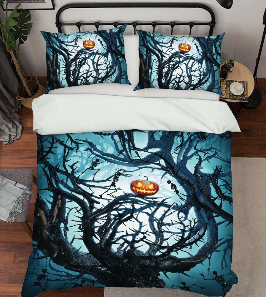 3D Pumpkin Tree ZHUA3404 Bed Pillowcases Quilt Duvet Cover Set Queen King Zoe