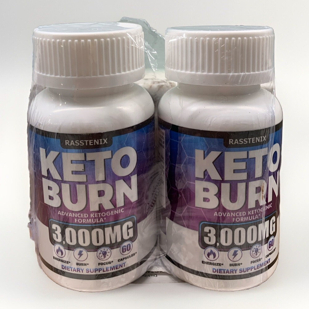KETO BURN 3,000mg 2-Pack PILLS WEIGHT LOSS MANAGEMENT 120 CAPSULES Total