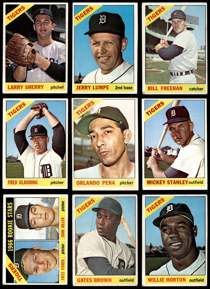 1966 Topps Detroit Tigers Near Team Set 3.5 - VG+ 7208455 (18 / 34 cards)