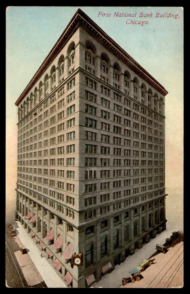 Postcard First National Bank Building, Chicago IL